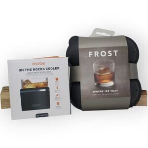 NEW GQ Box 2Items: ASOBU Whiskey Glass Cooler + FROST Sphere Ice Tray
